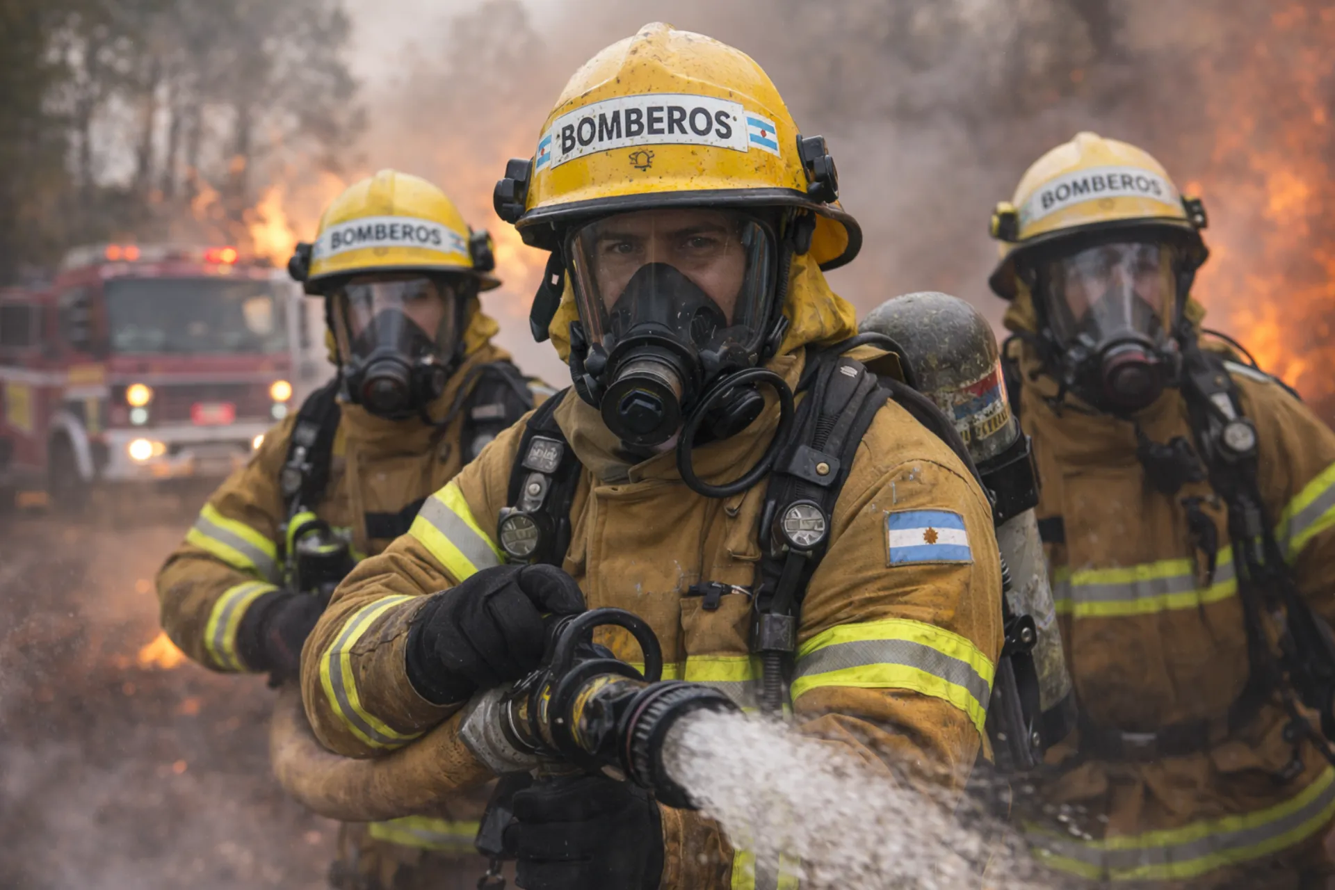 Bomberos voluntarios argentinos en acción — CuotaQ, software de gestión de cuotas para asociaciones de bomberos voluntarios
